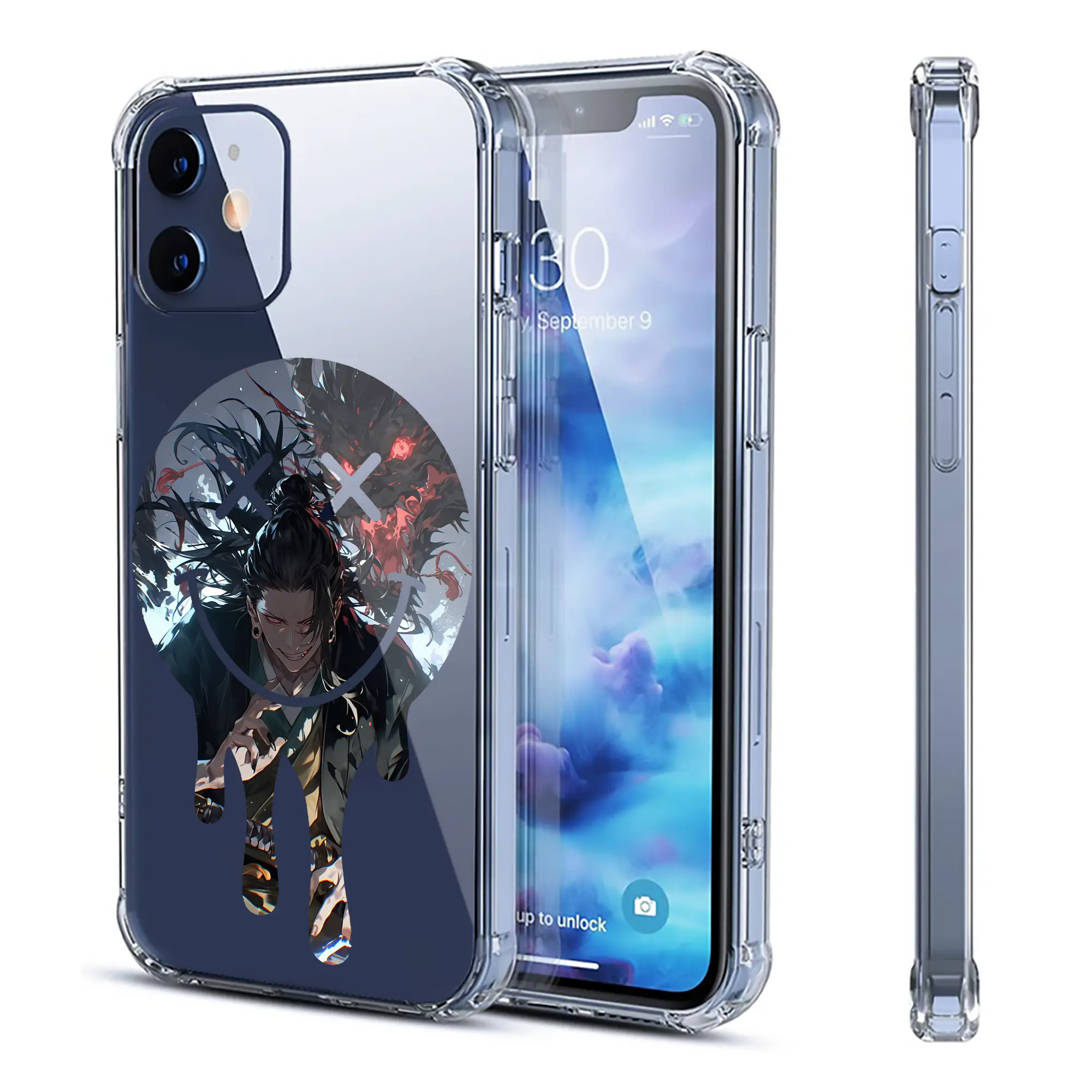 呪術廻戦 グッズ,夏油 傑 - IPhone 12シリーズ対応 ・ 透明スマホケース ・ クリアソフトケース ・ TPU素材 ・ 耐衝撃 ・ 高密着 ・ 防汚 防指紋 ・ 簡単着脱